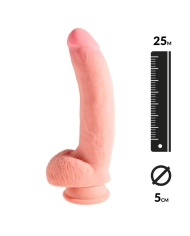 Realistischer Dildo mit Hodensack 3D 25cm - King Cock