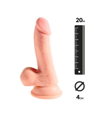 Dildo réaliste avec scrotum 3D 20cm - King Cock