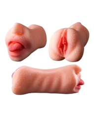 Masturbatore 2 en 1 (Bouche et vagin) - Man Eater Skinsations