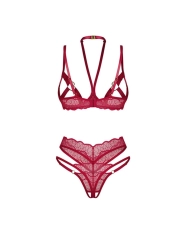 Ensemble sexy ouvert Cupide Desir (Rouge) - Obsessive