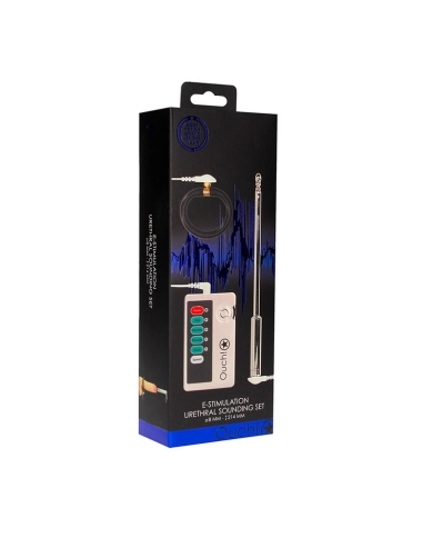 Electro-stimulating and vibrating urethral probe with cockring - Ouch! Electro-stimulating and vibrating urethral probe with cockring - Ouch!