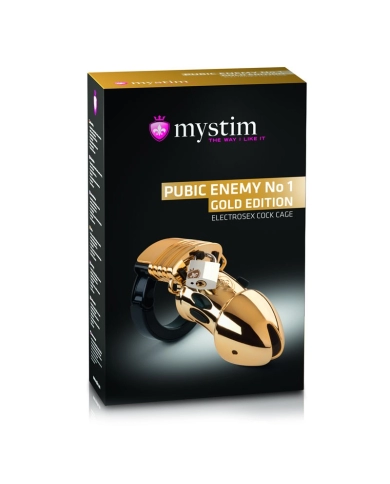 Chastity device Public Enemy No 1 Gold - Mystim Chastity device Public Enemy No 1 Gold - Mystim