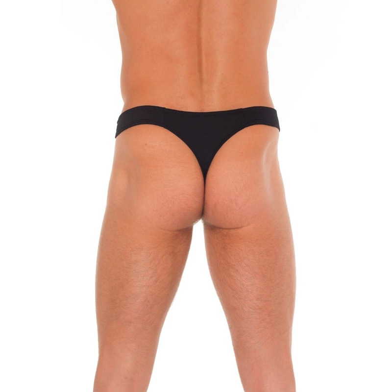 Sexy G-String mit zip (schwarz) - Rimba