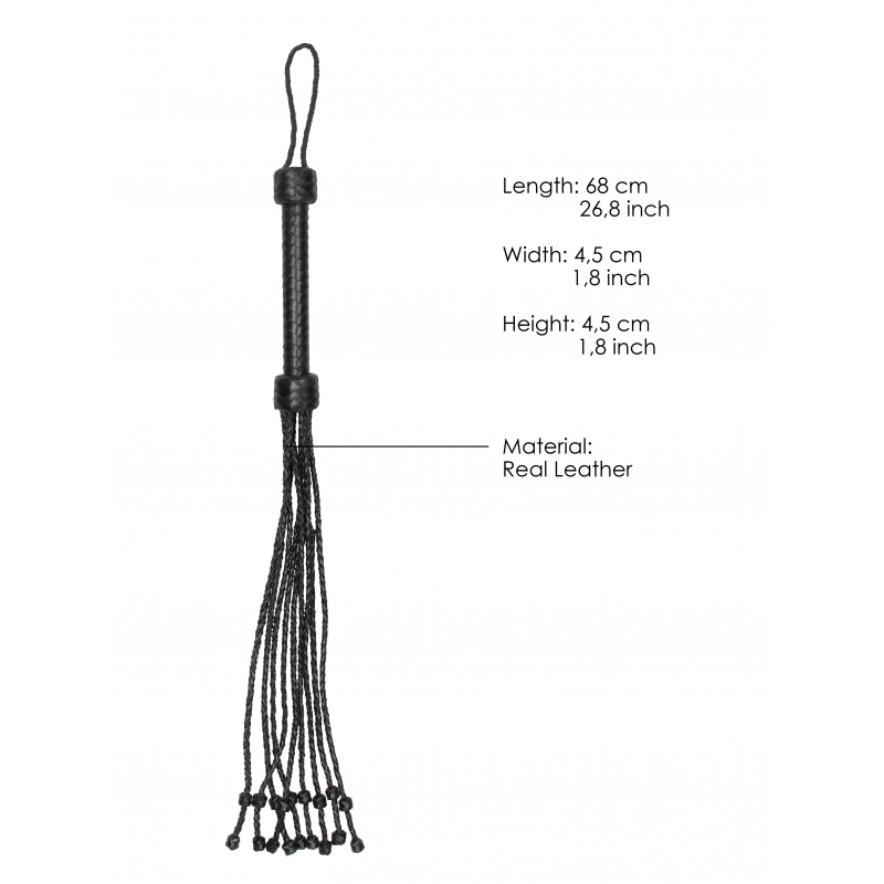 Short Leather Braided Flogger