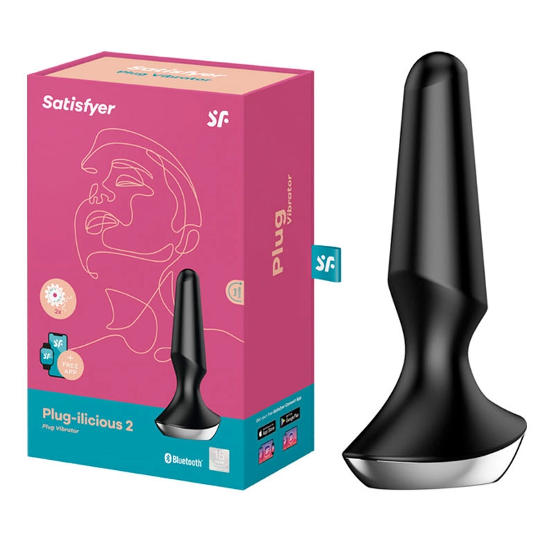 Vibrating Butt Plug (Bluetooth) - Satisfyer Plug-Ilicious 2