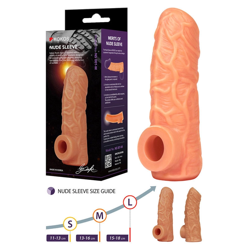 Penis enlargement sheath Nude Sleeve 001 M Kokos