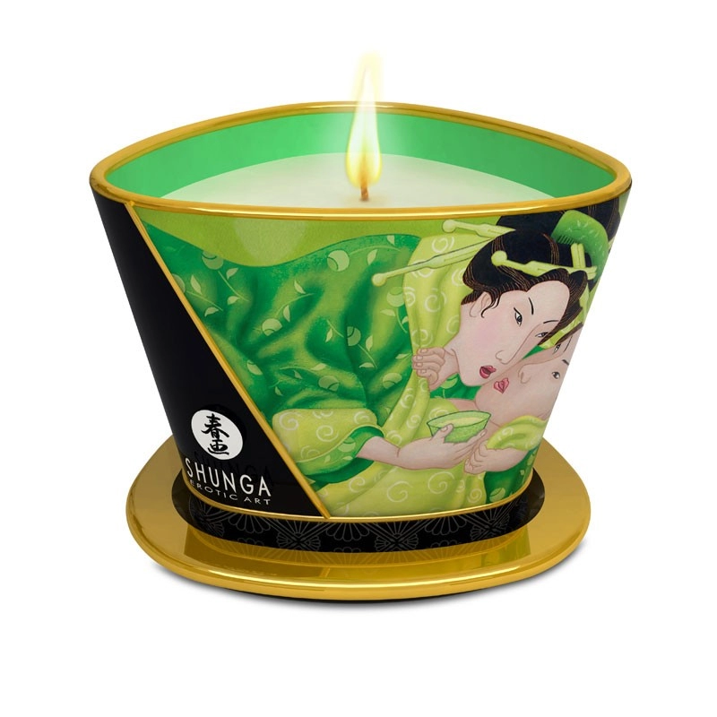 Bougie de massage Thé Vert Exotique - Shunga